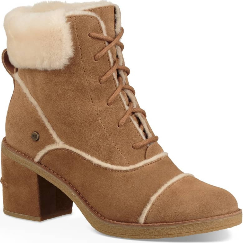 UGG Esterly Lace Up Boots - Chestnut